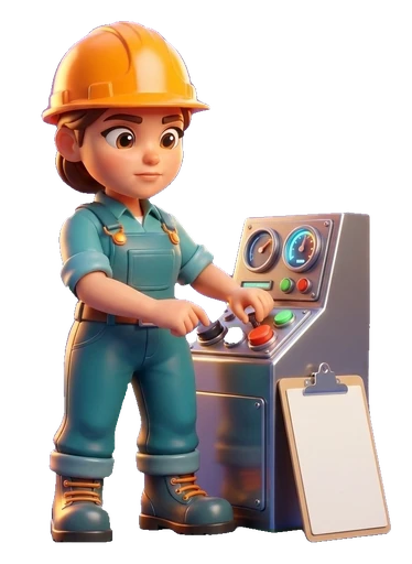 A factory manager at work
